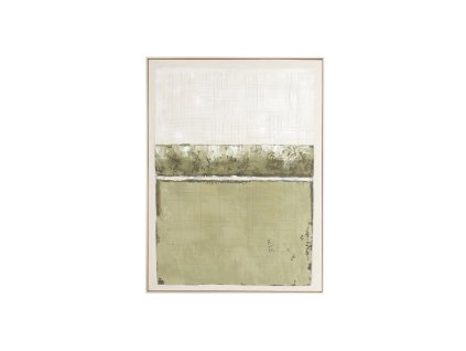 Nástenná dekorácia 90x3,5x120 cm MAREYA olivovozelená+krémová