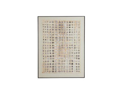 Nástenná dekorácia 90x3,5x120 cm DEHESA krémová+pieskovo-šedá