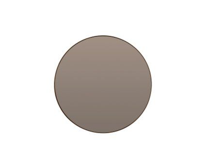 Zrkadlo Ø116 cm ESPEJO sklo svetlohnedé+hnedé