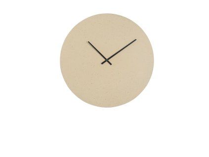 Hodiny Ø74 cm LICOLA matné pieskové+svetlohnedé bodkované
