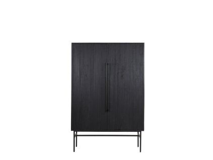 Skrinka 120x40x180 cm ABAGE drevo čierna