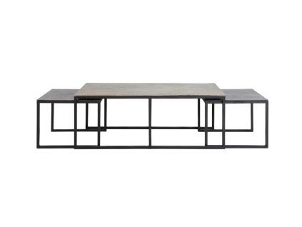 Konferenčný stolík S/3 max 120x60x45 cm KUMALU antický bronz