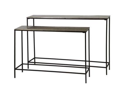 Konzola S/2 max 119x25x80,5 cm HARTSVILLE tmavohnedá bronz