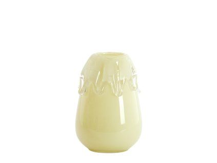 Váza Ø19,5x26,5 cm LYSIRA sklo svetložlté