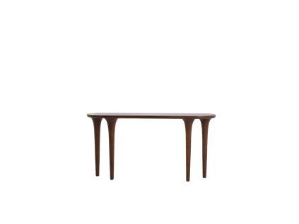 Konzola 150x35x76 cm ZALI akáciové drevo tmavohnedá