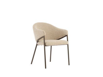 Jedálenská stolička 61x60x80 cm NYRO pieskovohnedá+antický bronz
