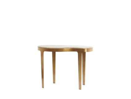 Konzola 110x40x80 cm GIULIO mramor taupe+antický bronz