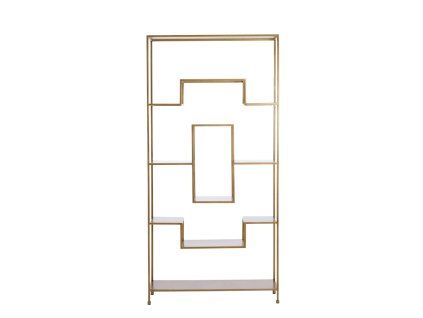 Otvorená skrinka 100x30x205 cm REZINA antický bronz