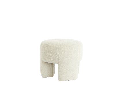 Puf Ø51x45 cm BATOEMI bouclé krém