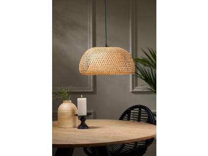 Závesná lampa Ø44x24 cm TIMEO bambus prírodná