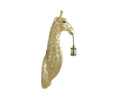 Nástenná lampa 20,5x19x61 cm ŽIRAFA zlatá