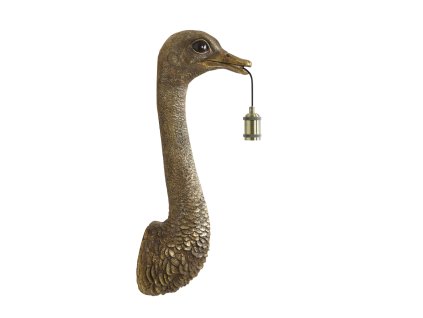 Nástenná lampa 25x19x72 cm PŠTROS antický bronz