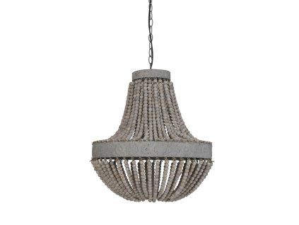 Závesná lampa s korálkami Ø51x63 cm LUNA starobiela