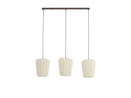Závesná lampa 3L 103x30x143 cm BIBURY drevená prémiová hnedá+biela