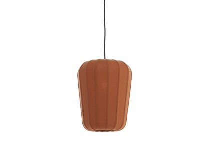 Závesná lampa Ø30x37,5 cm BIBURY drevená potlač tmavohnedá+terasová