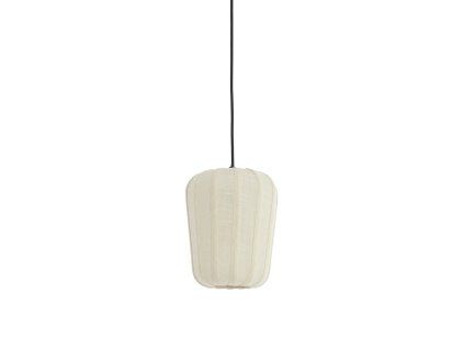 Závesná lampa Ø20x25 cm BIBURY drevená potlač tmavohnedá+biela