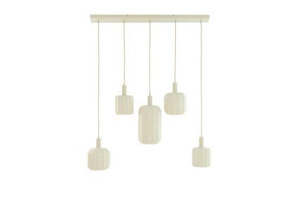 Závesná lampa 5L 105x19,5x123 cm TUFIA ľanová krémová