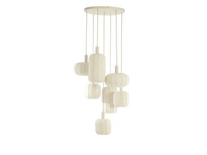 Závesná lampa 7L Ø53x135 cm TUFIA ľanová krémová
