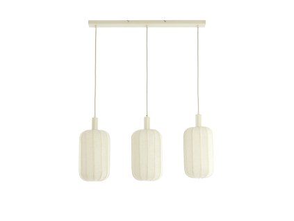 Závesná lampa 3L 80x21x34 cm TUFIA ľanová krémová
