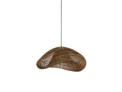 Závesná lampa 65x64x30,5 cm JANZUR ratan tmavohnedá