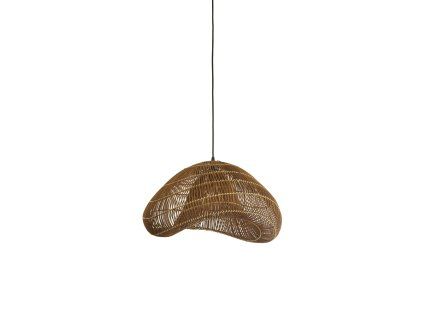 Závesná lampa 54x52,5x30,5 cm JANZUR ratan tmavohnedá