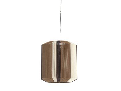 Závesná lampa Ø48x55 cm KOZANA hnedá+krémová+tmavohnedá