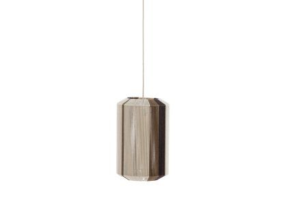 Závesná lampa Ø30x46 cm KOZANA krémová+tmavohnedá