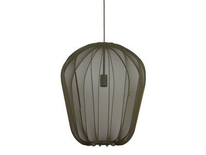 Závesná lampa Ø50x60 cm PLUMERIA tmavozelená