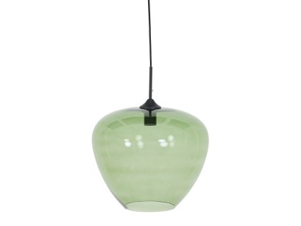 Závesná lampa Ø40x34 cm MAYSON sklo zelená+matná čierna