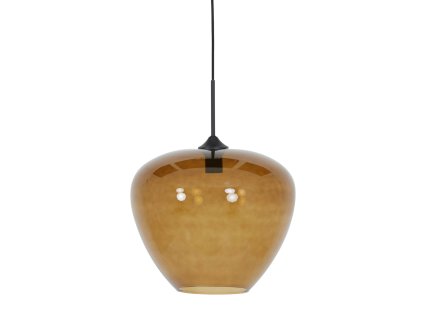 Závesná lampa Ø40x34 cm MAYSON sklo hnedá+čierna