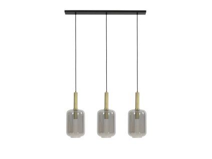 Závesná lampa 3L 100x22x32 cm LEKAR mravenec bronz + dymové sklo