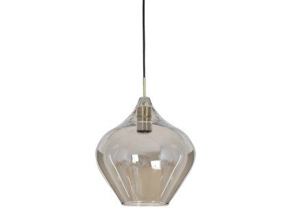 Závesná lampa Ø27x29,5 cm RAKEL antický bronz+údená