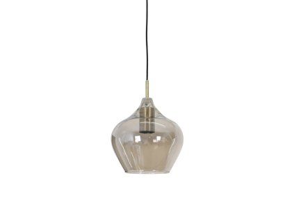 Závesná lampa Ø20x21,5 cm RAKEL antický bronz+údená