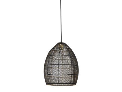 Závesná lampa Ø30x37 cm MEYA čierno-zlatá