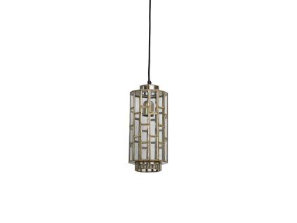 Závesné svietidlo Ø15x31 cm SØSTRENE starožitný bronz+sklo