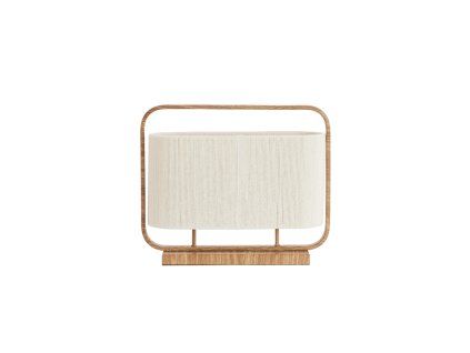 Stolová lampa 45x15x37,5 cm LECCE potlač dreva prírodná + lano krémová