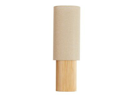Stolová lampa 30x20x94 cm LASLO drevo prírodné + ľan prírodný