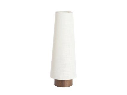 Stolová lampa Ø19x52,5 cm, drevená potlač HOWIE tmavohnedá+krémová
