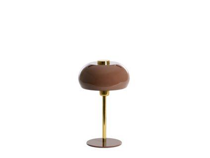 Stolová lampa Ø22x34 cm SURIN lesklá tmavohnedá+zlatá