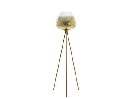 Stojanová lampa s trojnožkou Ø42x146 cm MAYSON sklo zlatá-číra+zlatá