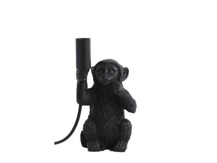 Stolová lampa E14 13x12,5x23,5 cm MONKEY matná čierna