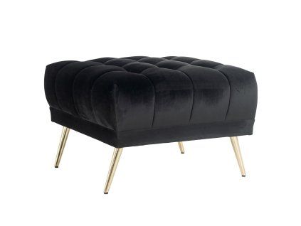 Pouffe & Footstool Huxley antracitový zamat