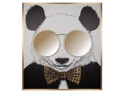 Nástenné umenie Panda čierno-zlaté