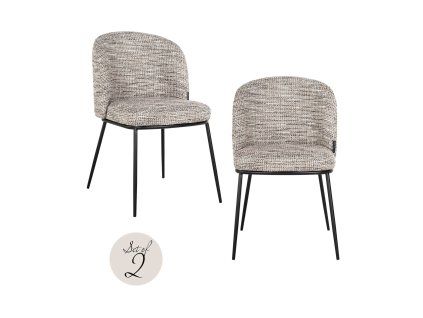 Jedálenská stolička Elvi trendy nature ohňovzdorná (sada 2 ks)