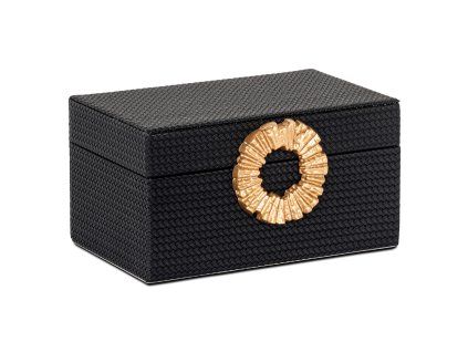 Úložný box Amal čierno/zlatý malý