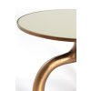 Konferenčný stolík Ø65x44 cm MELLO lesklý hnedý bronz + sklo taupe