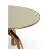 Konferenčný stolík Ø65x44 cm MELLO lesklý hnedý bronz + sklo taupe