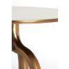 Konferenčný stolík Ø65x44 cm MELLO lesklý hnedý bronz + sklo taupe