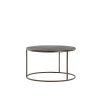 Konferenčný stolík S/2 Ø61x37+Ø76x41 cm TALCA tmavohnedý