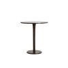 Príručný stolík Ø48x53 cm PAZO tmavohnedý mramor + tmavohnedá